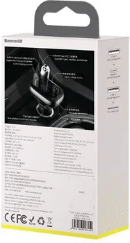 BASEUS TRANSMITER FM BLUETOOTH MP3 WITH CAR CHARGER 2XUSB+TYPE C 5A S-13 (6 / 8)