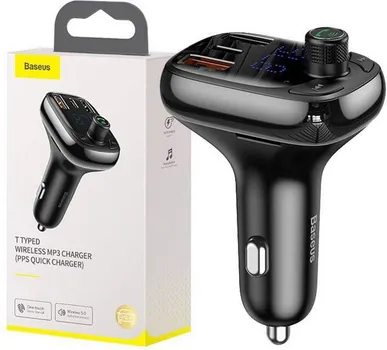 BASEUS TRANSMITER FM BLUETOOTH MP3 WITH CAR CHARGER 2XUSB+TYPE C 5A S-13 (7 / 8)
