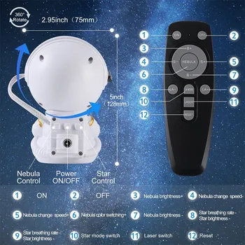 ASTRONAUT PROJECTOR [STARRY SKY LED LAMP STAR] (9 / 12)