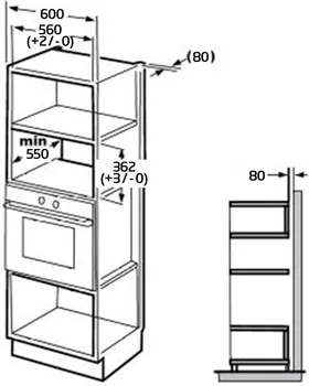 BEKO BMOB 20231 BG DIMENZIJE OTVORA-UGRADNI KABINET (ŠXVXD): 56X50X38 CM, SPOLJNE DIMENZIJE: 38.2 X 59.4 X 34.3 CM, SNAGA MIKROTALASNE: 800 W (3 / 6)