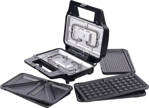 TESLA MG201BX, TOSTER, CRNI/INOX, 3 PROMJENJIVE PLOČE, PERIVO U MAŠINI, NON-STICK (3 / 4)