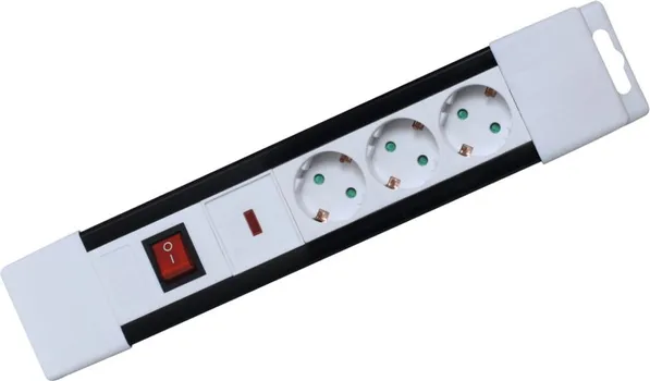 HOME PRODUŽNI KABL, 3 UTIČNICE, PREKIDAČ, 1,5MM2, 2M, BIJELI 15390/NVP 03K/WH (1 / 1)