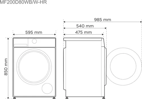 MIDEA VEŠ MAŠINA+SUŠILICA MF200D80WB/W (2 / 3)