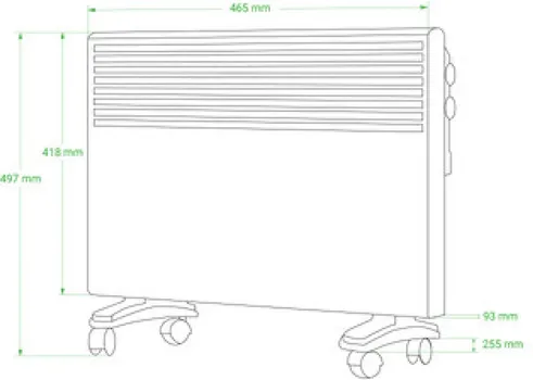 GREEN TECH KONVEKTORSKA GRIJALICA HCN-1000 (4 / 4)