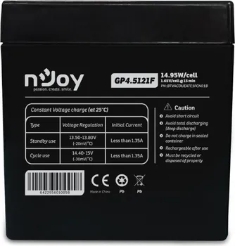 NJOY GP4.5121F BATERIJA ZA UPS 12V 14.95 GP4.5121F BATERIJA ZA UPS 12V 14.95W (BTVACDUEATE1FCN01B) (1 / 2)