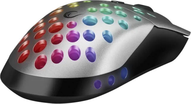RAMPAGE MIŠ GAMING SMX-R66 ROCKET ULTRA LIGHT SILVER, RGB LED, 12000DPI (1 / 6)