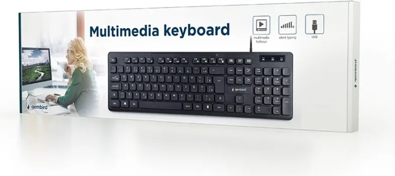 GEMBIRD TASTATURAS MULTIMEDIA CHOCOLATE, KB-MCH-04 USB, USA LAYOUT (1 / 2)