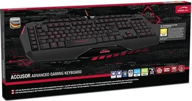 SPEEDLINK TASTATURA ACCUSOR ADVANCED GAMING KEYBOARD BLACK, US LAYOUT, SL-670005-BK-US (2 / 4)