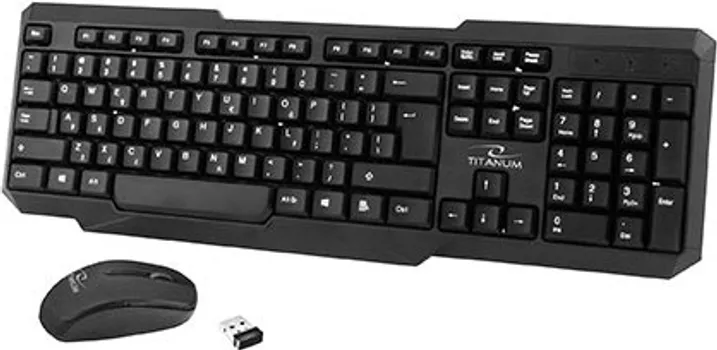 TASTATURA I MIŠ WIRELESS TITANUM MEMPHIS, 2.4GHZ, US LAYOUT, TK108 (1 / 1)