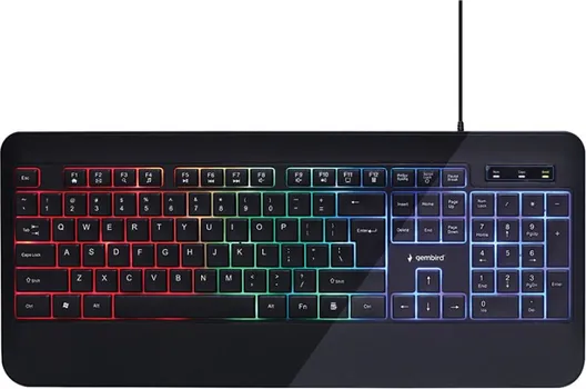 GEMBIRD TASTATURA, KB-UML-03 SLIM RAINBOW BACKLIGHT MULTIMEDIA KEYBOARD, USB, USA LAYOUT (2 / 3)