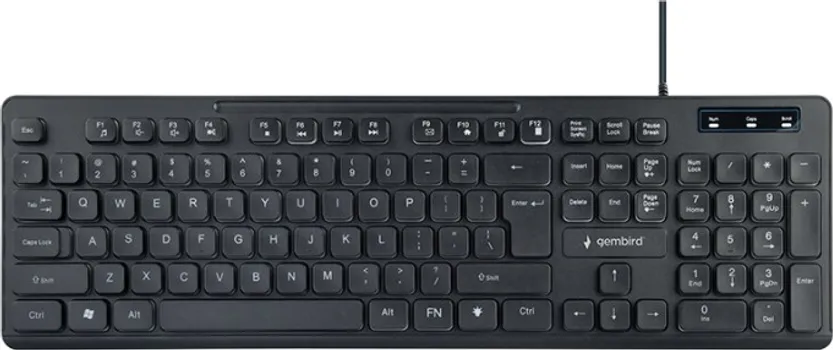 GEMBIRD TASTATURA, KB-UML-02 RAINBOW BACKLIGHT MULTIMEDIA KEYBOARD, USB, USA LAYOUT (1 / 2)