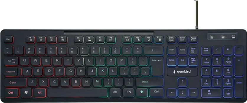 GEMBIRD TASTATURA, KB-UML-02 RAINBOW BACKLIGHT MULTIMEDIA KEYBOARD, USB, USA LAYOUT (2 / 2)