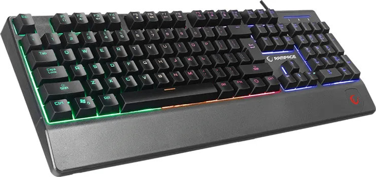 RAMPAGE TASTATURA GAMING KB-R34 WINNER SEMI MECHANICAL US LAYOUT RAINBOW ILLUMINATED GAMING KEYBOARD (1 / 5)