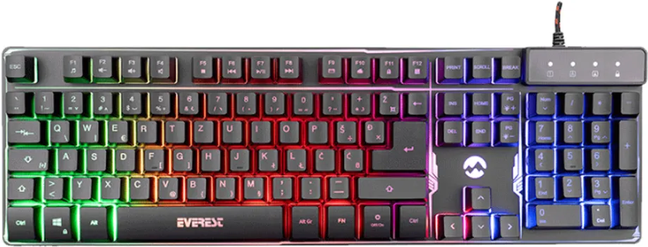 EVEREST TASTATURA GAMING KB-GX9 BLACK USB RAINBOW COLOR BACKLIGHT, BIH LAYOUT (2 / 4)