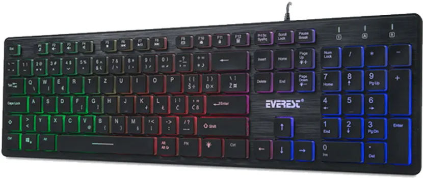 EVEREST TASTATURA KB-840 BLACK COLOR BACKLIT USB, BIH LAYOUT (4 / 4)