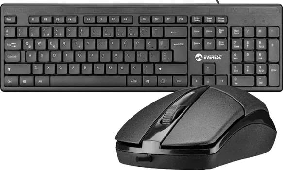 EVEREST TASTATURA + MIŠ KM-515 BLACK USB COMBO LC LAYOUT (1 / 1)