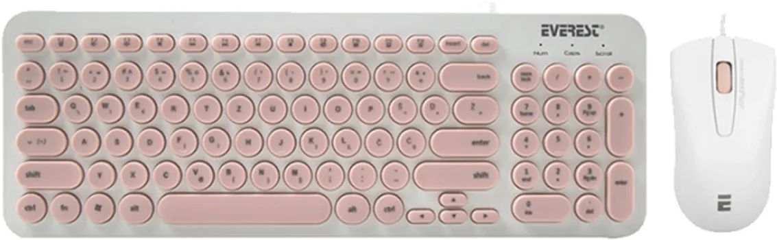 EVEREST TASTATURA + MIŠ KM-01K PINK , USB, BIH LAYOUT (3 / 3)