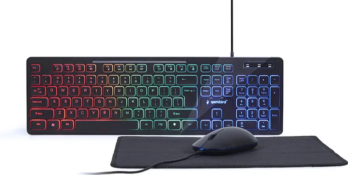 GEMBIRD TASTATURA + MIŠ + PODLOGA RGB, KBS-UML-01, MULTIMEDIA USB, USA LAYOUT (2 / 4)