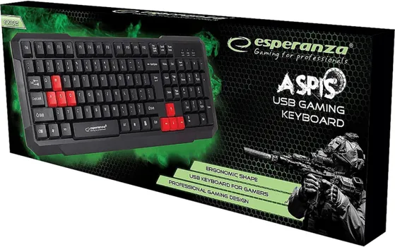 ESPERANZA TASTATURA , GAMING, USB, ASPIS RED - EGK102R (2 / 2)
