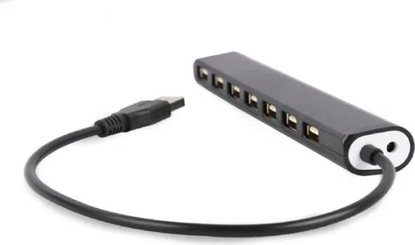 GEMBIRD USB HUB 2.0 7-PORT BLACK UHB-U2P7-04 (1 / 2)