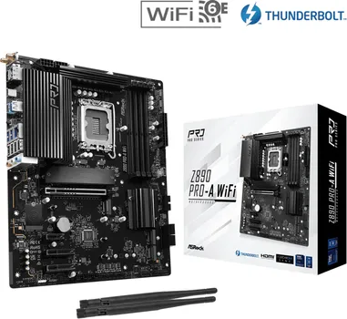 ASROCK MB Z890 PRO-A WIFILGA1851, 4XDDR5, 4XM.2, 4XSATAHDMI, DP, THUNDERBOLT USB4, ATX, RAID (1 / 5)
