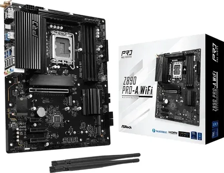 ASROCK MB Z890 PRO-A WIFILGA1851, 4XDDR5, 4XM.2, 4XSATAHDMI, DP, THUNDERBOLT USB4, ATX, RAID (3 / 5)