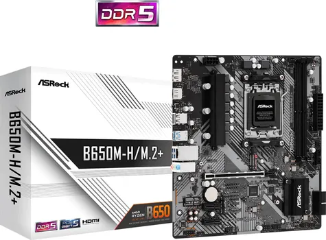 ASROCK MB B650M-H/M.2+AMD B650, AM5, 2XDDR5, 2XM.24XSATA, HDMI, DP, MICROATX (1 / 9)