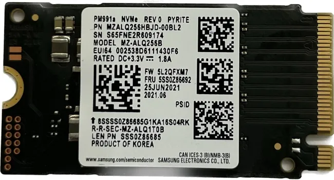 SAMSUNG 256GB / SSD M.2 NVME MZALQ256HBJD (1 / 1)
