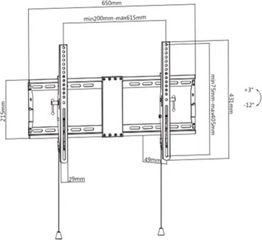 GEMBIRD ZIDNI NOSAČ WM-80T-01 NAGIB, 37 -80 (2 / 3)