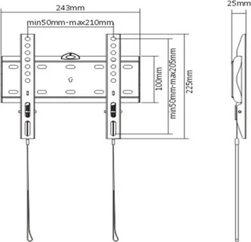 GEMBIRD ZIDNI NOSAČ WM-42F-01 FIKSNI, 23 -43 (2 / 3)