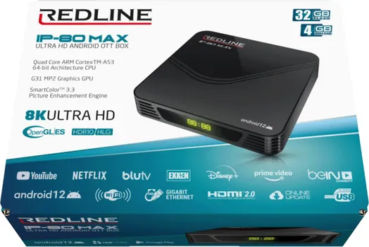 REDLINE PRIJEMNIK IPTV@ANDROID IP-80 MAX [4K / 4GB / 32GB / USB / WIFI] (2 / 2)