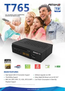 AMIKO PRIJEMNIK ZEMALJSKI T765 [DVB-T2 / H.265 / MEDIA PLAYER / USB] (4 / 4)
