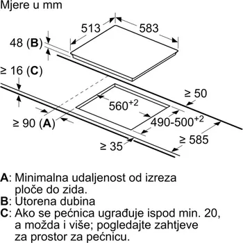 BOSCH UGRADBENA PLOČA PKE645BB2E SERIJA 4 STAKLOKERAMIKA (3 / 5)