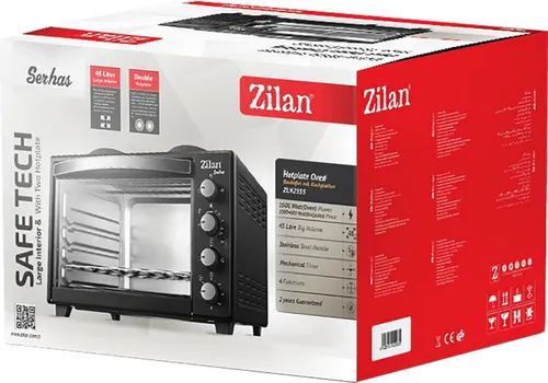 ZILAN / FLORIA MINI PEĆNICA, 2 GRIJAČE PLOČE, 45 L, 3200 W, CRNA - ZLN2935 (2 / 4)
