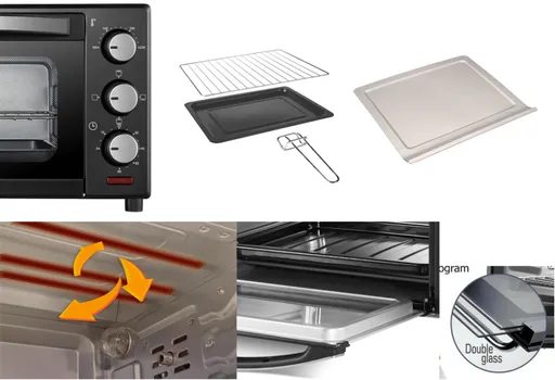 ZILAN / FLORIA MINI PEĆNICA SA GRILLOM, ZAPREMINA 45 L, 2000 W, CRNA - ZLN1024 (5 / 6)