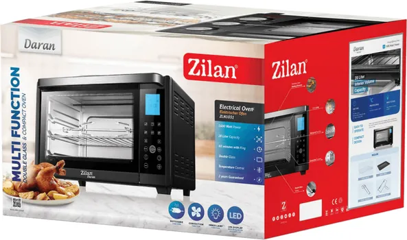 ZILAN / FLORIA MINI PEĆNICA SA GRILLOM, ZAPREMINA 28 L, 1600 W, CRNA - ZLN1031 (2 / 6)