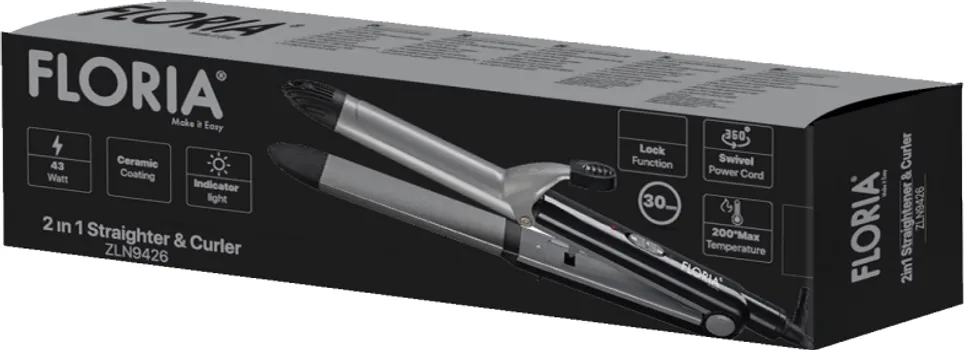 ZILAN / FLORIA UVIJAČ / PEGLA ZA KOSU, 2U1, DO 200 °C MAX., 45 W - ZLN9426 (2 / 2)