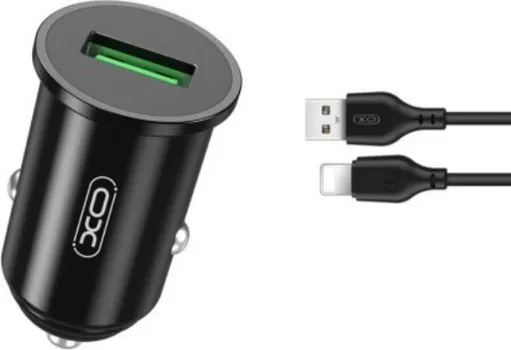 XO TZ12 CAR CHARGER QC3.0 18W + MICRO USB CABLE 1M (1 / 2)