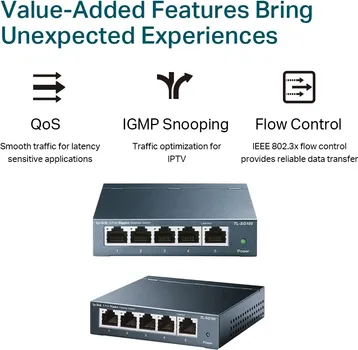 TP-LINK TL-SG105 SWITCH 5X10/100/1000 (5 / 11)