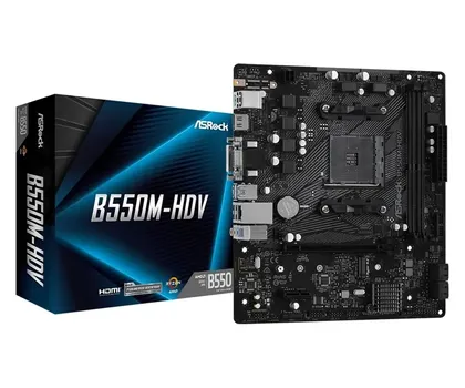 ASROCK MB (AM4, B550, 2XDDR4,1XPCIE X16,1XPCI EX1, 6XSATA3 , M.2, DP,HDMI,DVI, USB 3.2) ATX (4 / 6)