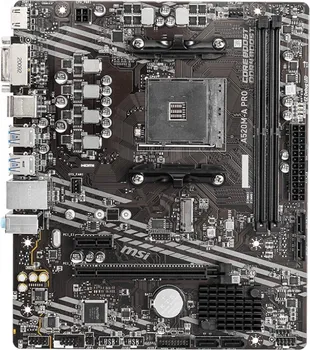 MSI MAIN BOARD DESKTOP A520M-A PRO (A520, AM4, 2XDDR4, 1X PCI-E 3.0 X16 SLOT,1X M.2 SLOT,4X USB 3.2 GEN1,2X USB 2.0,1X HDMI,1X DVI-D,GIGABIT LAN,7.1 HD AUDIO, MATX, RETAIL) (2 / 3)