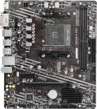 MSI MAIN BOARD DESKTOP A520M-A PRO (A520, AM4, 2XDDR4, 1X PCI-E 3.0 X16 SLOT,1X M.2 SLOT,4X USB 3.2 GEN1,2X USB 2.0,1X HDMI,1X DVI-D,GIGABIT LAN,7.1 HD AUDIO, MATX, RETAIL) (4 / 7)