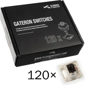 GLORIOUS GLORIOUS GATERON SWITCHES - BLACK (120PCS) SWITCH-EVI ZA TASTATURU - BROJ KOMADA: 120 - LINEARNI & SILENT