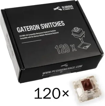 GLORIOUS GATERON SWITCHES BROWN (120PCS) SWITCH-EVI ZA TASTATURU - BROJA KOMADA: 120 - LINEARNI & SILENT