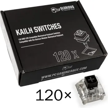 GLORIOUS KAILH SWITCHES - BLACK LINEAR (120PCS) SWITCH-EVI ZA TASTATURU - BROJ KOMADA: 120 - HOD: 1.8 MM - LINEARNI & SILENT