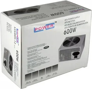 LC POWER PSU 600W 12CMLC600H-12 V2.31 OFFICE SERIES4+4 PIN, 6X SATA, 2X PCIE, ACTIVE PFC (2 / 3)