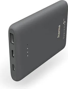 HAMA POWER BANK 5000 MAH, 122484, SIVI (1 / 1)