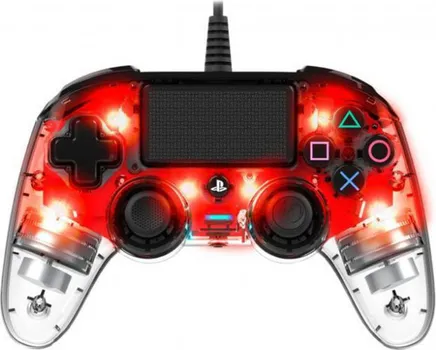 BIGBEN PS4 NACON COMPACT LIGHT WIRED CONTROLLER PROZIRNO-CRVENI (4 / 5)
