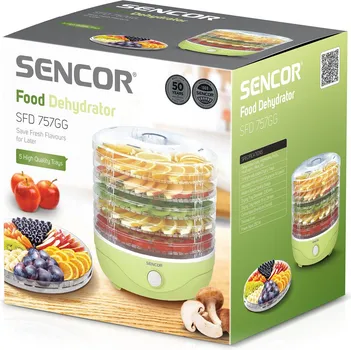 SENCOR APARAT ZA SUŠENJE HRANE SFD 757GG ZELENI: 250 W 5 ODVOJENIH REŠETKI (8 / 8)