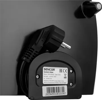 SENCOR TOSTER SSM 9410SS 3 U 1 CRNI: 700W 3 ZAMJENJIVE PLOČE ZA PEČENJE (4 / 7)